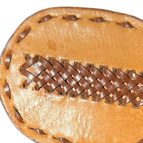 Vintage Leather Stitched Western Boho Belt Buckle Unisex  display picture 2